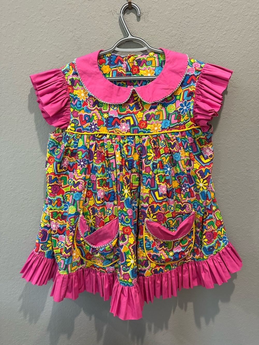 VTG Handcrafted Mini Dress/tunic Top Women’s Sz S-M GUC